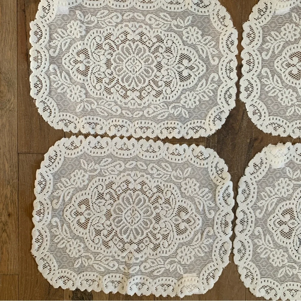 White Lace Placemats Set of 4